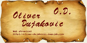 Oliver Dujaković vizit kartica